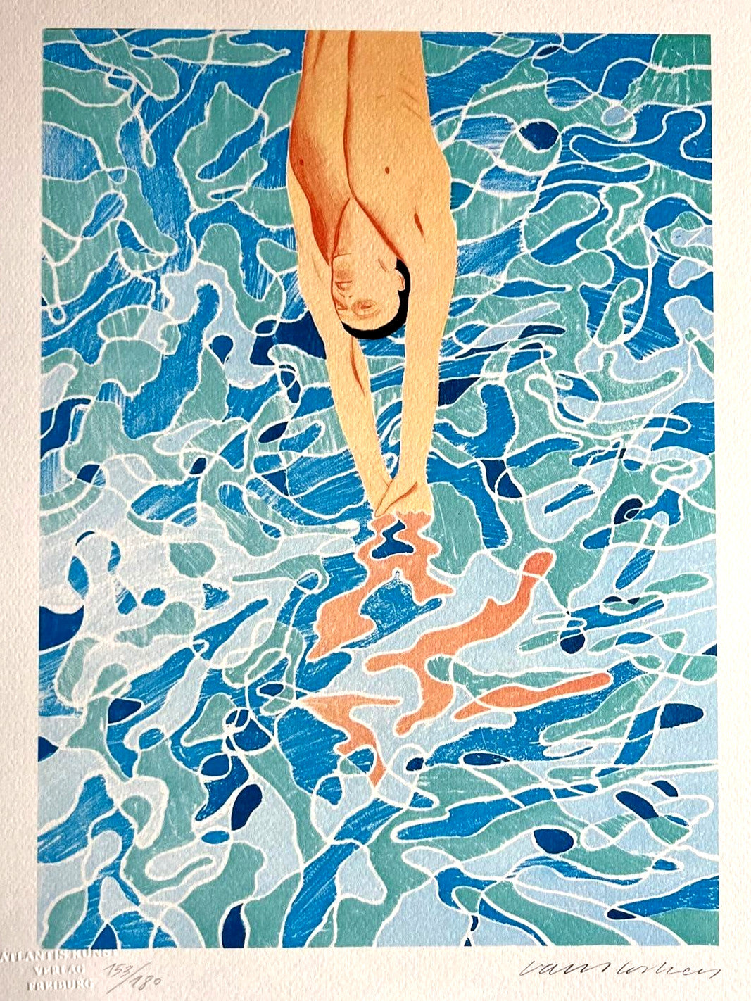 David Hockney Lithograph Coa Signed (Hand-Numbered Limited)