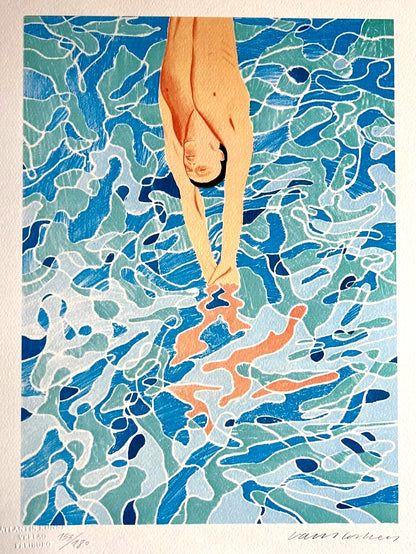 David Hockney Lithograph Coa Signed (Hand-Numbered Limited)