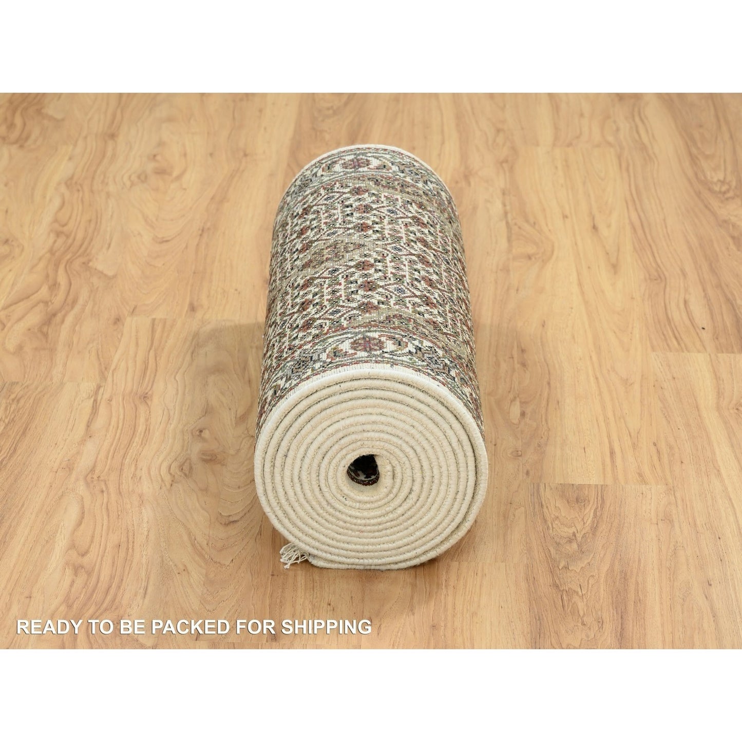 2'6"X18' Ivory Tebraz Mahi 175 Kpsi Wool Hand Knotted Xl Runner Rug