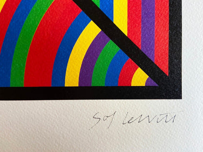 Sol Lewitt Lithograph Coa Signed Op Numbered In Pencil