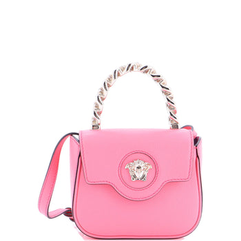 Versace La Medusa Chain Top Handle Bag Leather Small