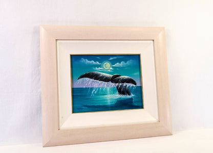 Jeff Wilkie (Us) Signed Original Painting Acrylic On Canvas - Whale Marine Art