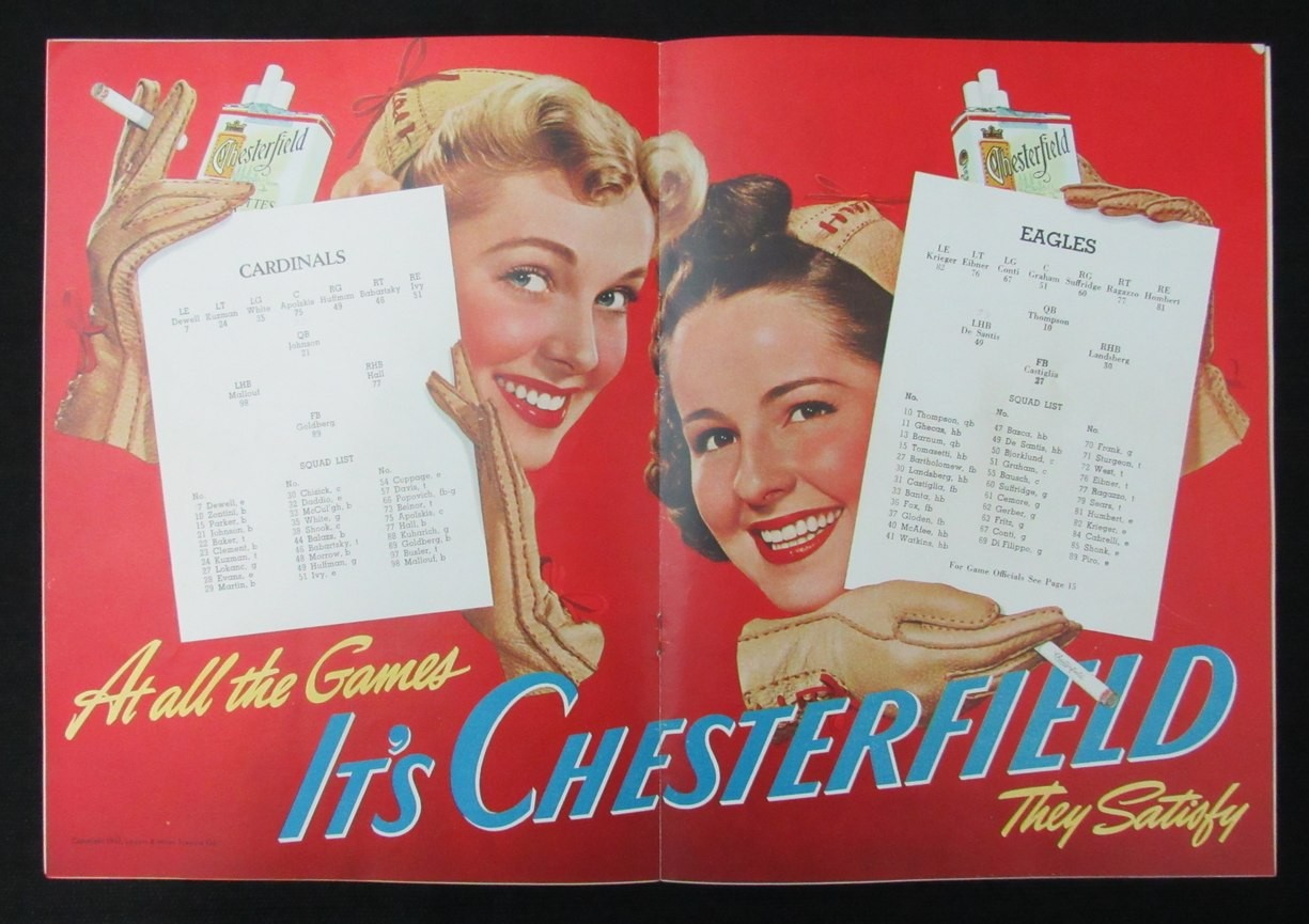 October 26, 1941 Cardinals Vs. Philadelphia Eagles Football Game Program 194041