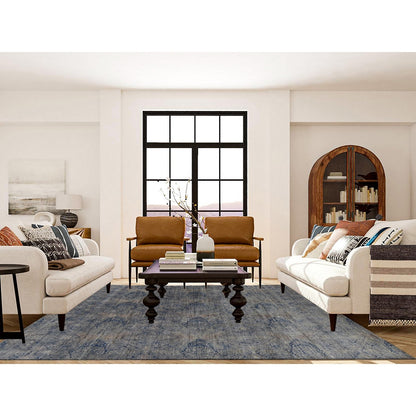 8'X10'2" Gray Erased Rossets Silk With Wool Hand Knotted Oriental Rug
