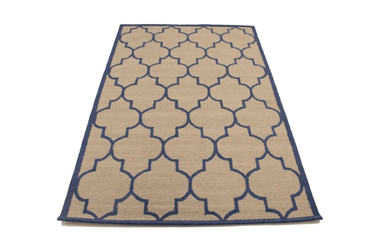 Cream Modern Contemporary Trellis Foyer 5X8