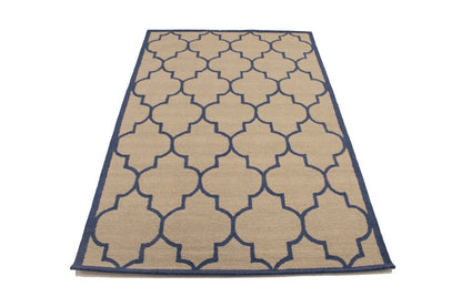 Cream Modern Contemporary Trellis Foyer 5X8