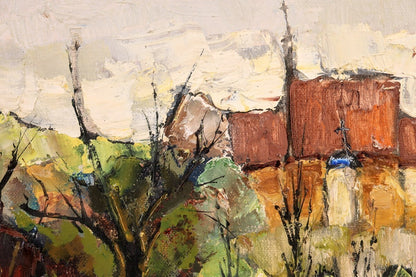 Krzysztof Raczynski Oil Painting Kazimierz Landscape Poland Signed 1991