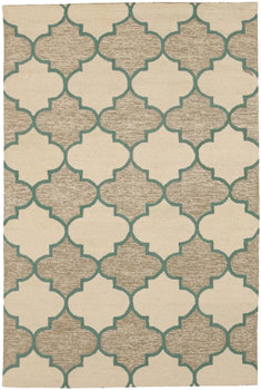 Multicolored Trellis Design 5X8 Hand-Tufted