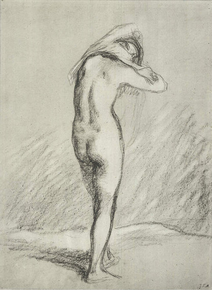 Jean-Francois Millet Donna Che Si Togue La Camilia " Lithograph