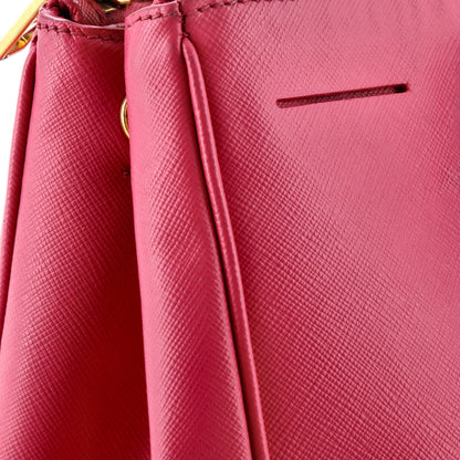 Medium Prada Galleria Double Zip Tote Saffiano Leather
