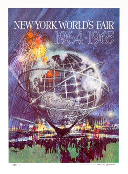 1964 New York Worlds Fair Original Poster  Bob Peak  (Blue Version)