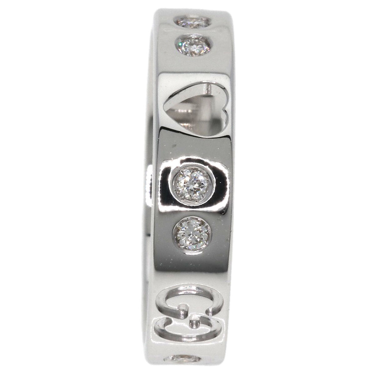 Gucci   Ring Amor Heart 10P Diamond #8 K18 White