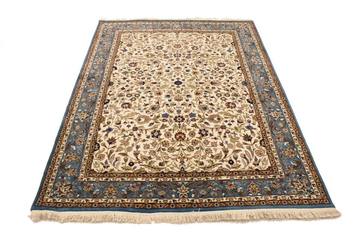 Rare Handmade Kirman Floral Design Rug Oriental