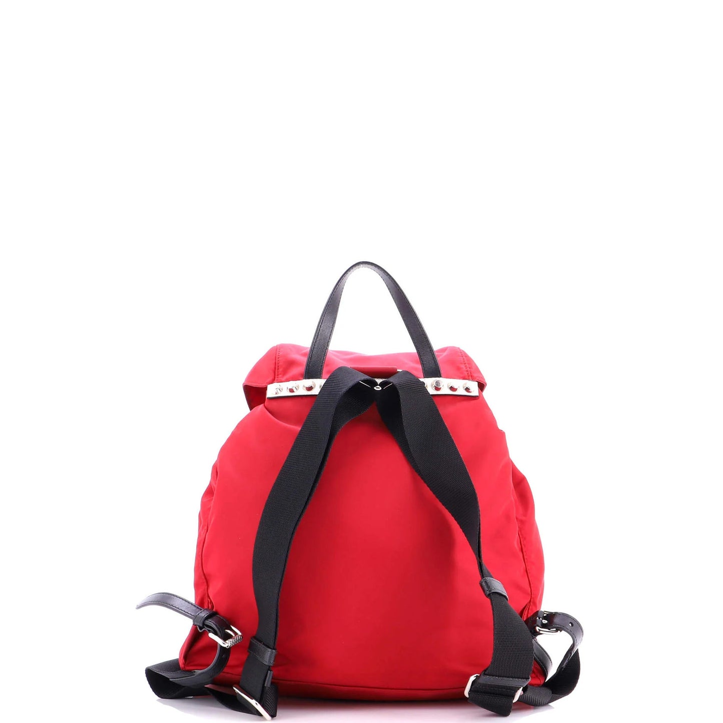 Prada New Vela Backpack Tessuto With Studded Leather