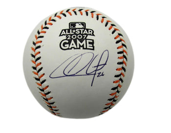 Chase Utley Autographed 2007 All-Star Game Baseball Phillies Jsa 177564