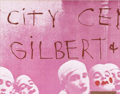 Di JIM DINE Gilbert And Sullivan 35" x 24.5" Poster 1968 Pop Art Pink Brown Jim