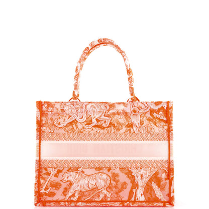 Medium Christian Dior Book Tote Embroidered Canvas