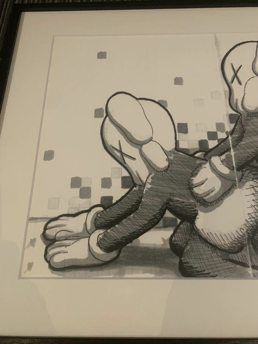 Kaws Ed85 Original Silkscreen Serigraph  - Artomatic 2002 Coa Art Print Framed