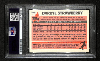 Darryl Strawberry Signed/Inscr On Card 1983 Topps