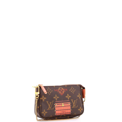 Louis Vuitton Pochette Accessoires Limited Edition Vivienne Xmas Monogram Canvas