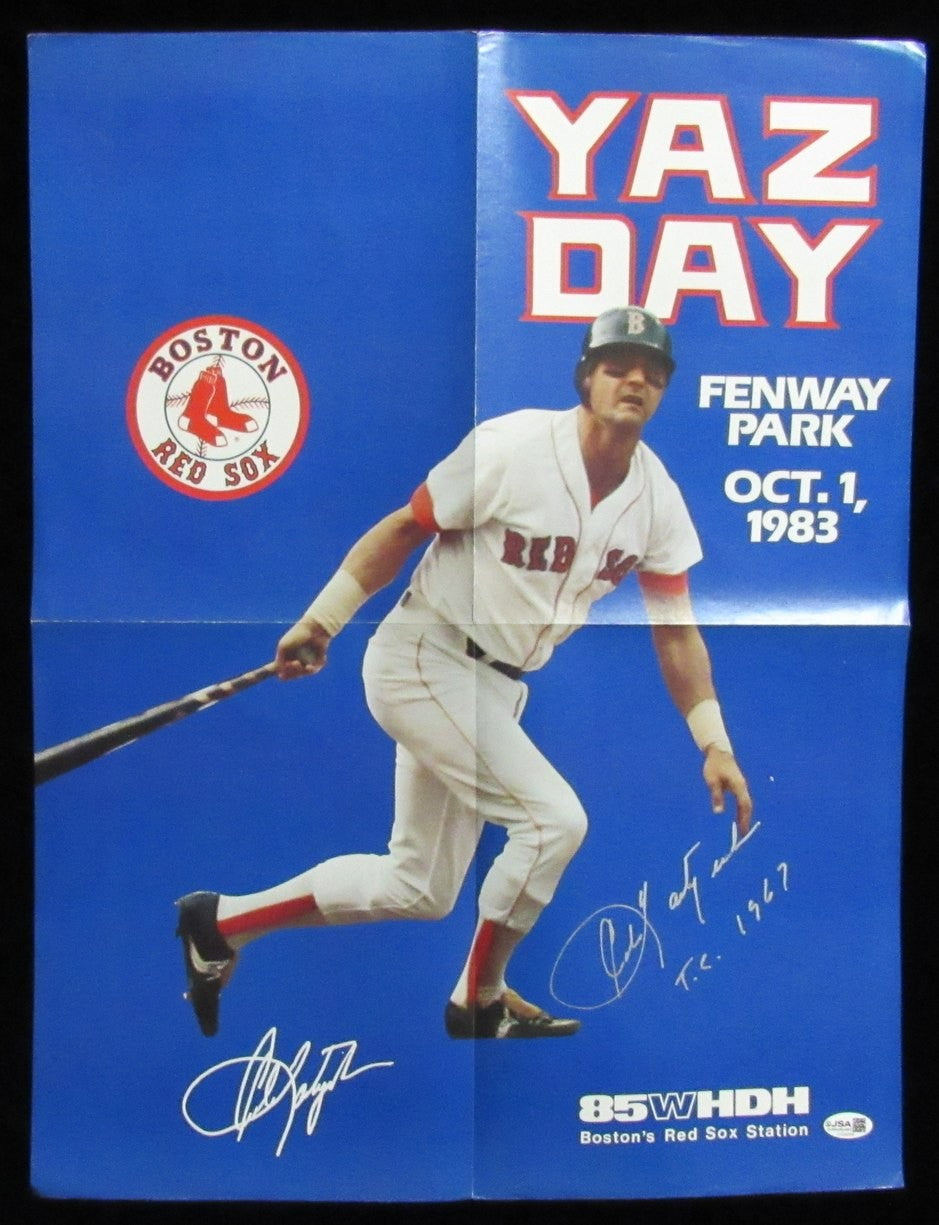 Carl Yastrzemski Signed/Inscribed 17X22 Yaz Day Poster Boston Red Sox Jsa 194331