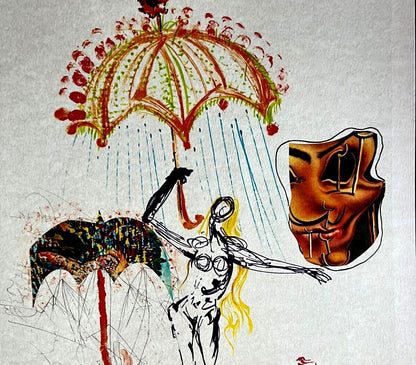 Salvador Dal Lithograph Coa Signed Numbered By Hand Pencil