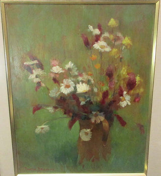 Yvette Dreanne Fleurs Original Oil Painting On Board Signed French Still Life