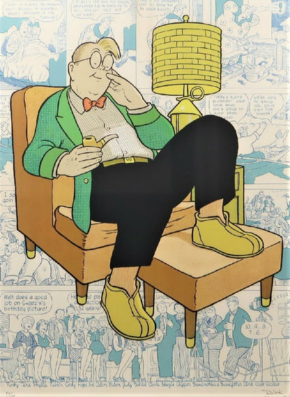 Dick Moores "Gasoline Alley" Ed100 Comic Art Print Signed In  Pencil Framed