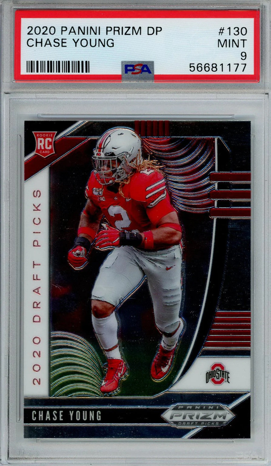 Chase Young 2020 Panini Prizm Dp Grade 9 Card #130