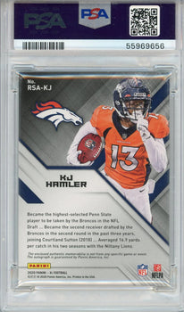 Kj Hamler Autographed 2020 Panini Xr Swatch Jersey Rookie Card (Psa Auto 9)