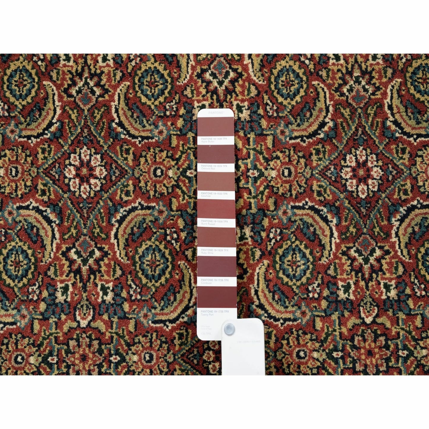 4'1"X6'1" Herati Red New Zealand Wool 250 Kpsi Hand Knotted Rug