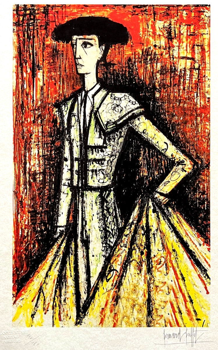 Bernard Buffet Certified Lithograph Coa Signed Op With Pen Numbered Pencil 180Ex