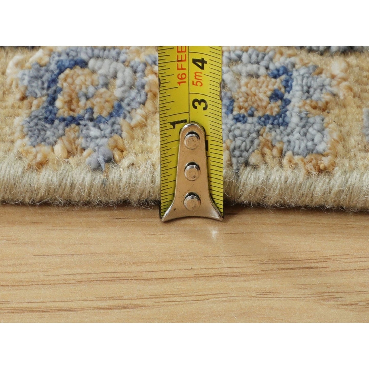 2'1"X3' Cypress Tree Design Silk With Textured Wool Hand Knotted Rug