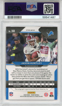 Jason Huntley Autographed 2020 Panini Prizm Pink Prizm Rookie Card #360 (Psa Min