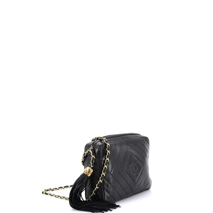 Chanel Vintage Diamond Cc Camera Bag Chevron Lambskin Medium
