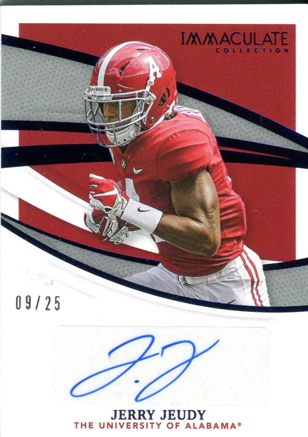 Jerry Jeudy 2021 Panini Immaculate Collegiate Autographed Card 9/25 #Ii-Jj