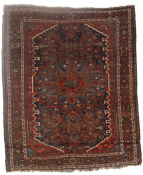 Antique Tribal Farmhouse Wool Rug Oriental Foyer