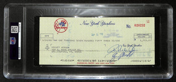 Mickey Vernon Signed/Auto 1980 Ny Yankees Payroll