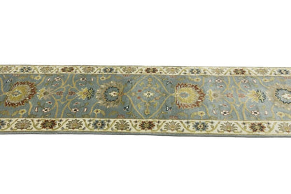 Muted Floral Peshawar Osh Chobi Runner Rug