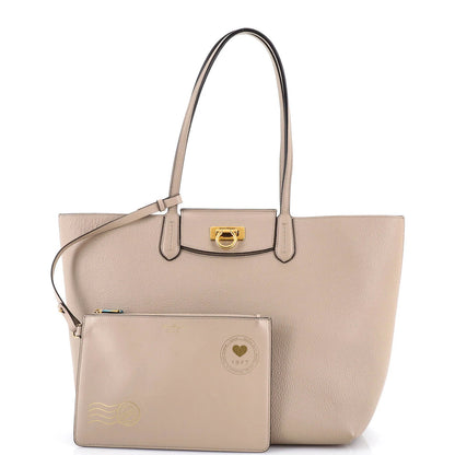 Salvatore Ferragamo Gancini Travel Tote Leather Medium
