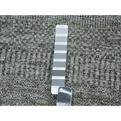 10'X10' Grandma Gray Undyed Modern Grass Hand Knotted Wool Oriental Rug