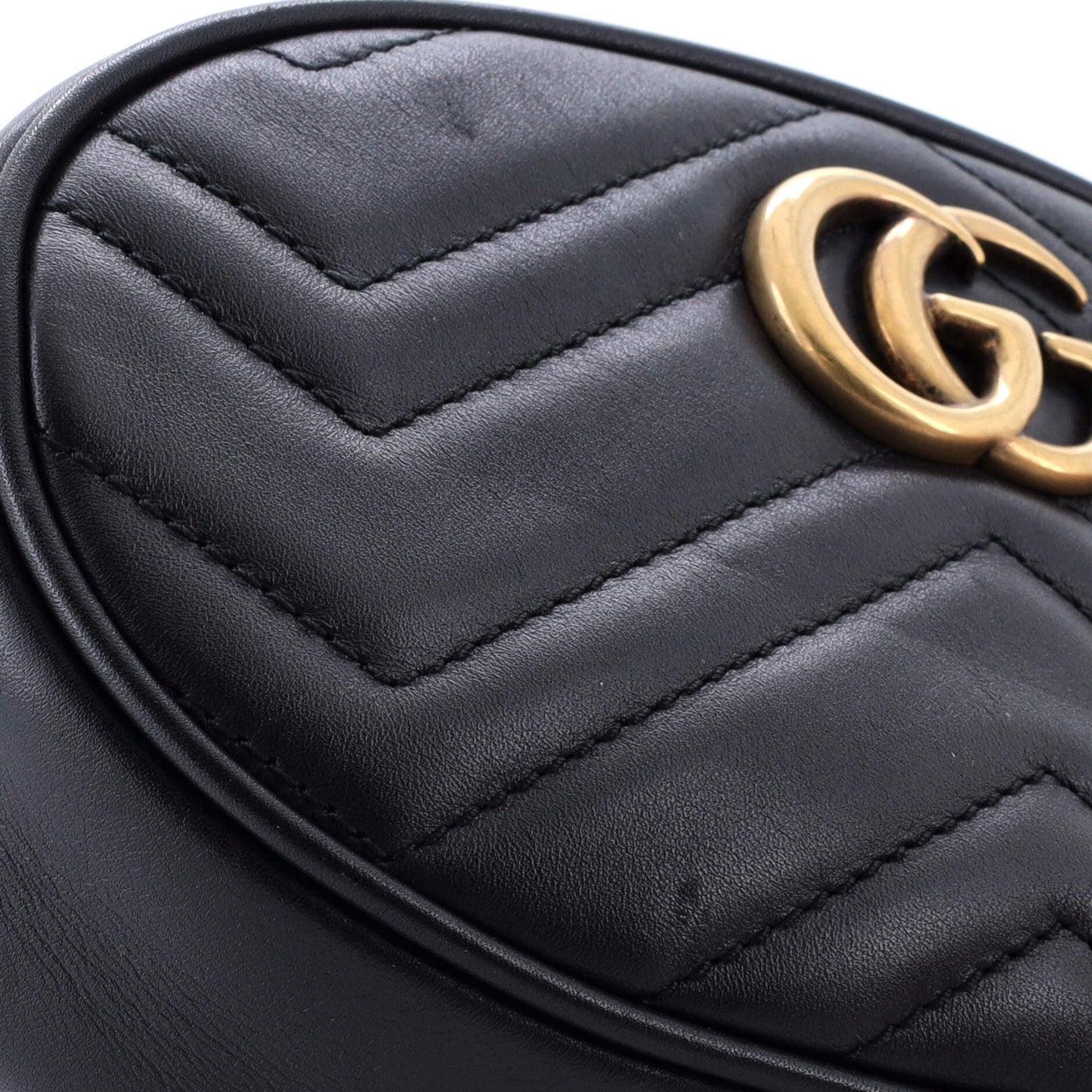 Gucci Gg Marmont Belt Bag Matelasse Leather