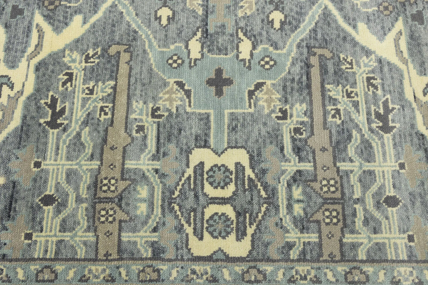 Large Oushak Wool Oriental Rug Muted Floral