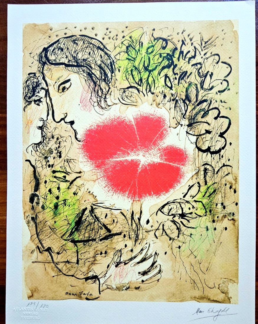 Marc Chagall Lithograph Coa Signed Hand Numbered Crayon Limited Museum