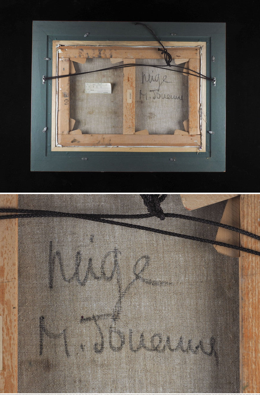 Michel Jouenne (1933-2021) Original Oil Painting "Neige" Snow Landscape Signed