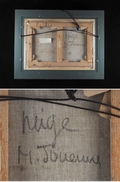 Michel Jouenne (1933-2021) Original Oil Painting "Neige" Snow Landscape Signed