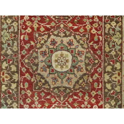 2'6"X10'1" Upsdell Red Haji Jalili Design Hand Knotted Wool Runner Rug
