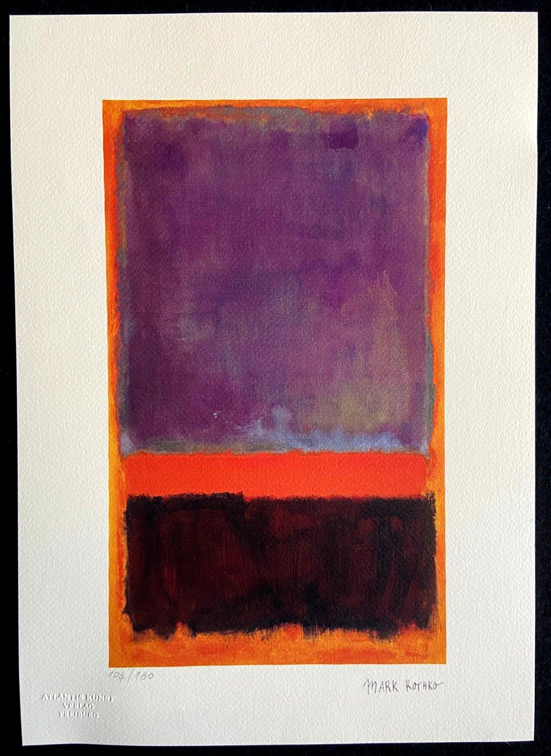 Mark Rothko Lithograph Coa Signed Op Numbered -Willem De Kooning