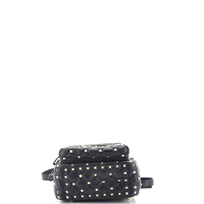 Valentino Garavani Vltn Rockstud Spike Backpack Quilted Printed Leather Mini