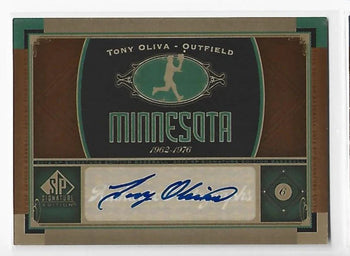 Tony Oliva 2012 Upper Deck Sp Signature Edition #Mekpb Autograph Card